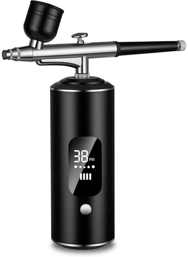 Bukela Airbrush Kit with Compressor - Nail Styler, 48PSI Screen Display Airbrush, Rechargeable Cordless Airbrush Machine for Manicure, Make-up, Painting, Cake Decoration - Image 2